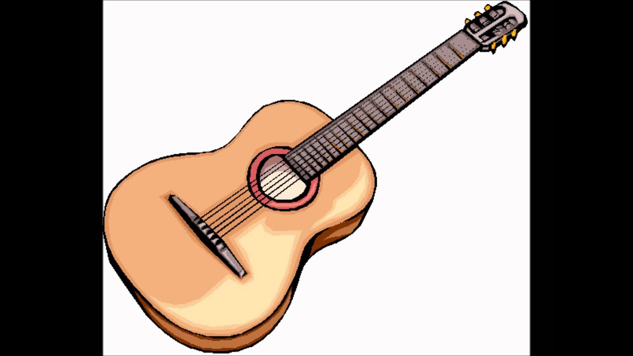 Мультяшная гитара картинки