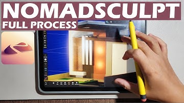 Architectural Drawing in Nomadsculpt App on iPad using Pencil with Lighhting Setup Full Process! 😎🔥