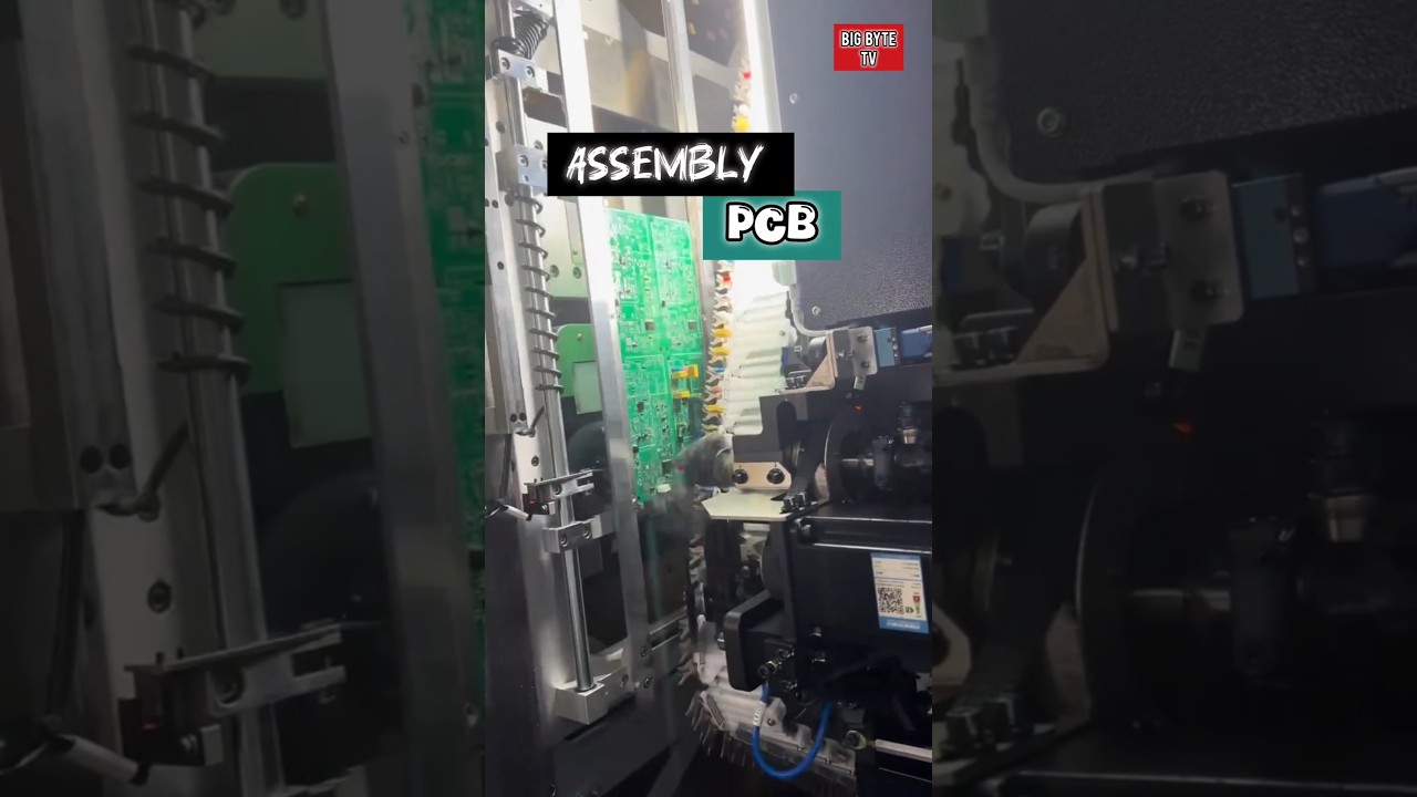 PCB assembly line. 