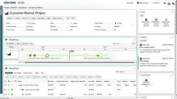 Clarizen V6 Video Tutorial - Project Baseline and Plan vs Actual