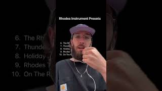 Top 10 Rhodes Instrument Preset Names #fenderrhodes #musicproducer