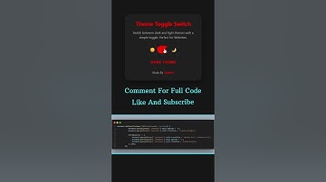 Dark Mode Toggle 🔥 | Light  Dark Mode Button Using HTML CSS JS #shorts #darkmode