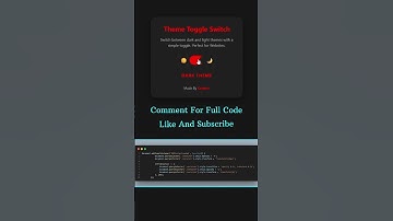 Dark Mode Toggle 🔥 | Light  Dark Mode Button Using HTML CSS JS #shorts #darkmode