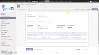 Manufacturing module in Odoo 10