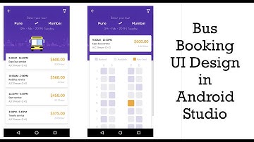 Bus Booking App UI Design in Android Studio