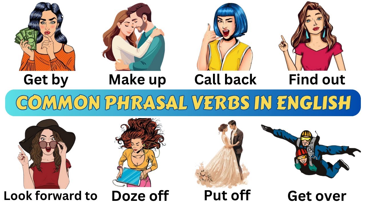 Important Phrasal Verbs in English with Pictures & Examples | Common ...