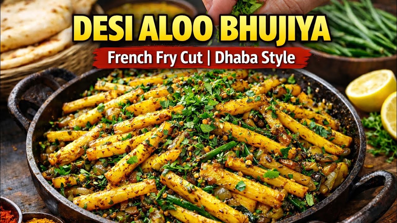 Aloo Bhujiya Sabji with Garlic Leaves 😍 | Desi Lahsun Patta Aloo Recipe