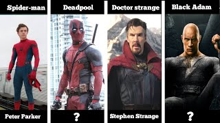 In Which Superhero movies Characters has Superhero Name And His Personal Life Name