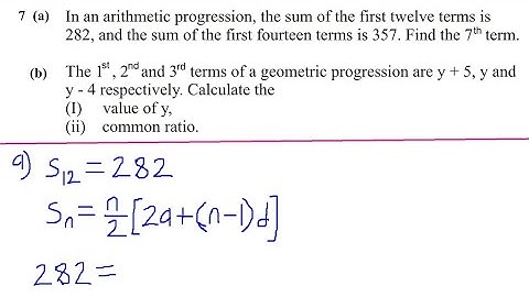 SEQUENCES AND SERIES (AP AND GP)-2024 Additional mathematics external G12 ECZ exam Q7 P2