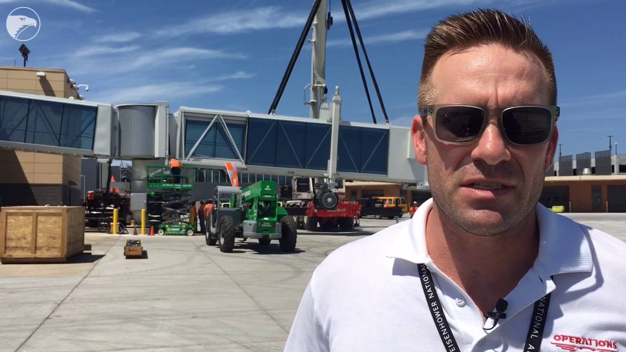 Final two jet bridges being installed at Eisenhower