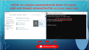 How to assign administrator right to local user in windows | How to enable administrator account