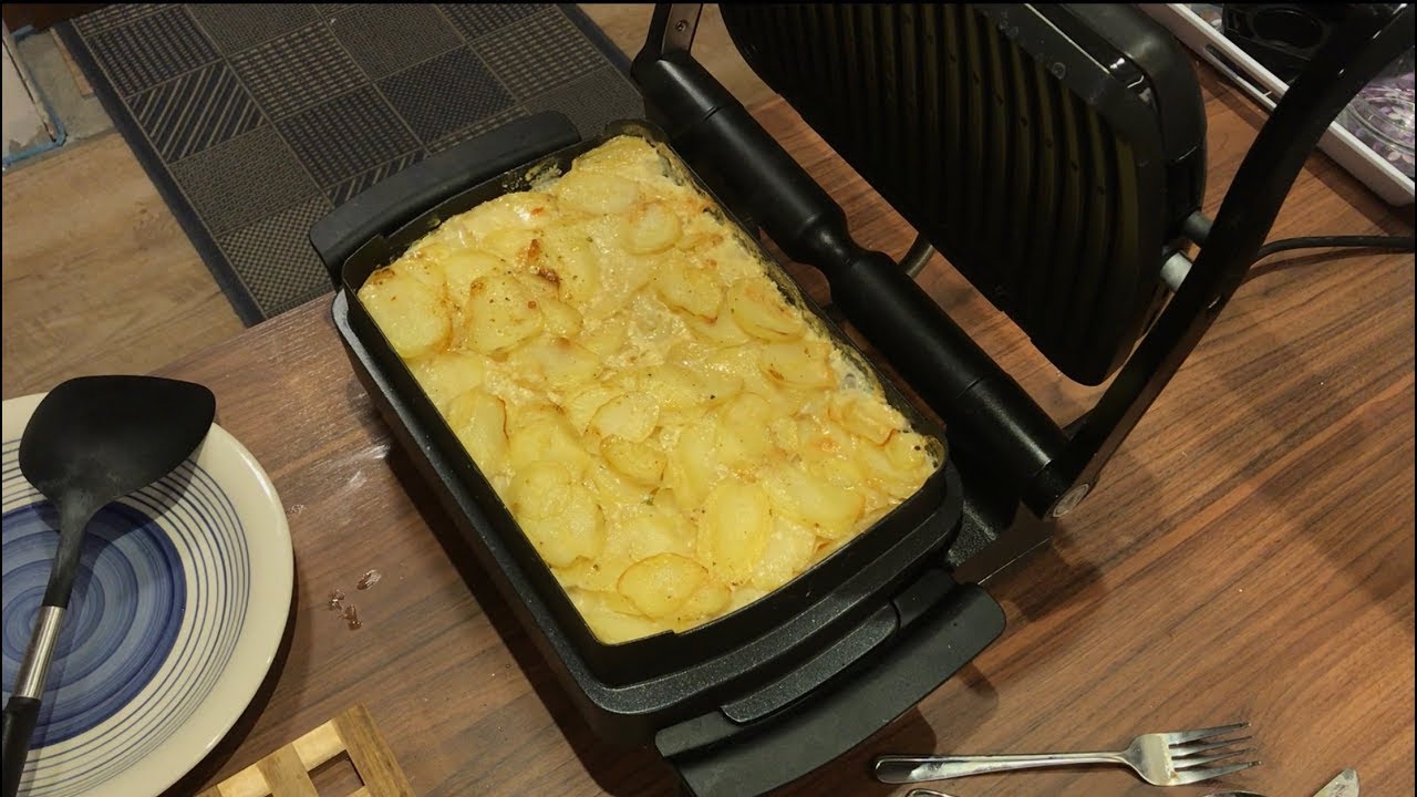 Kartoffelgratin im Tefal OptiGrill plus Snacking&Baking - YouTube
