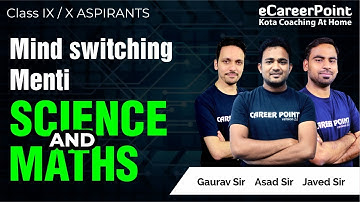 Mind Switching Menti | Science & Maths | NTSE Aspirants | Expert Faculty | Career Point- NTSE