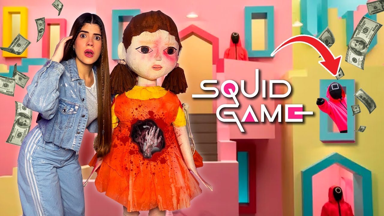 CONSEGUÍ una PIÑATA del Juego del Calamar en MEDIO de la NADA y TENÍA DINERO REAL⚠️💵 | Ani Cat😻