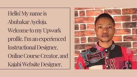 Abubakar Ayeloja Upwork intro video