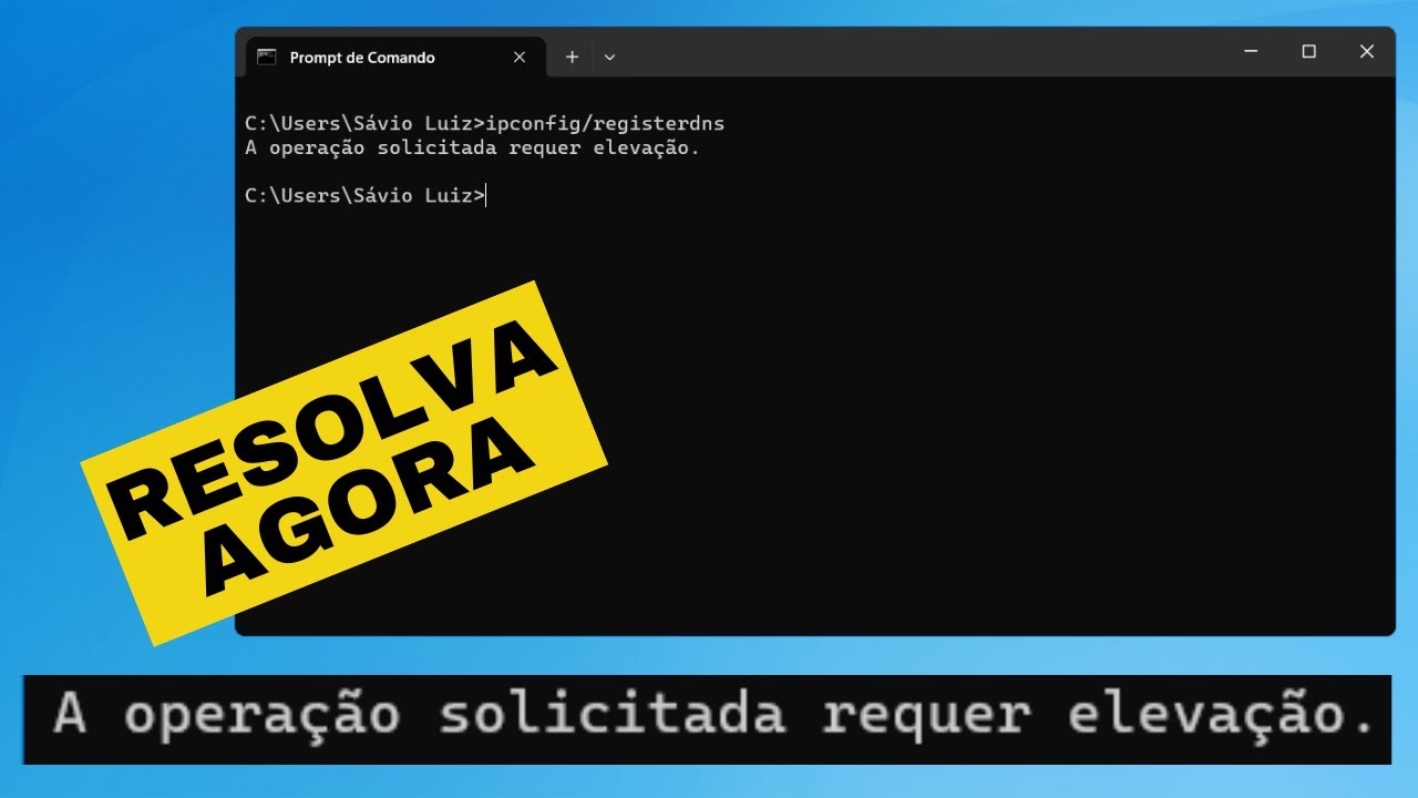 A OPERAÇÃO SOLICITADA REQUER ELEVAÇÃO - RESOLVA AGORA - YouTube