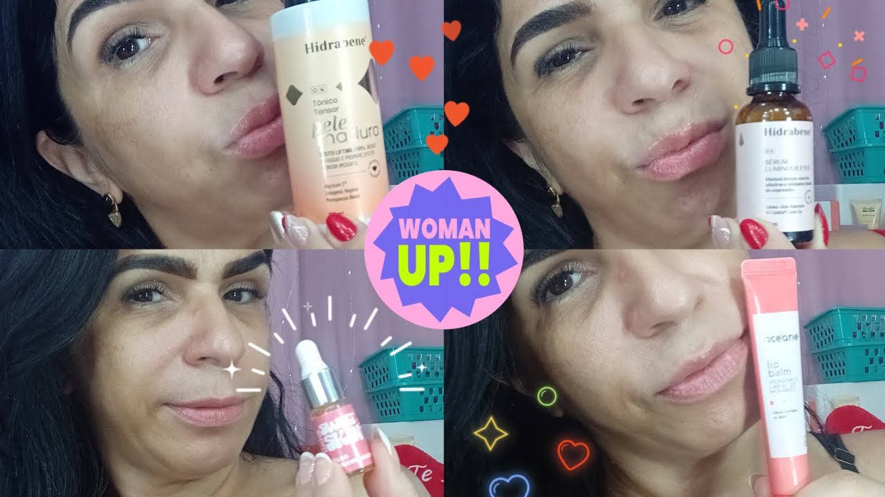 TÔNICO E SÉRUM ILUMINADOR☺️HIDRABENE🙂‍↔️ÓLEO DAILUS E LIP BALM OCÈANE🍓POR THAIS HELENA