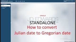 How to create a SQL function to convert Julian date to Gregorian date for JD Edwards database
