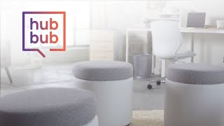 Vim Cushioned Ottoman With Wobbling Base On Hubbub Hubbub Home