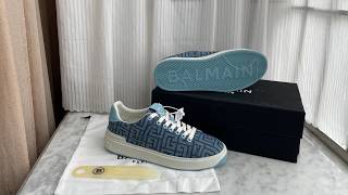 Balmain Sneakers B Court mit Jacquard Monogramm Review #review #unboxing #shoes #sneakers