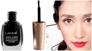 Lakme water resistant eyeliner review || Lakme eyeliner review || solah sringaar