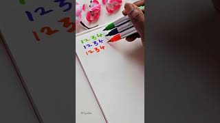 🌈 #3d Rainbow Writing #handwriting #trending #numbers #artvl#shorts #youtubeshorts  #satisfying #fun