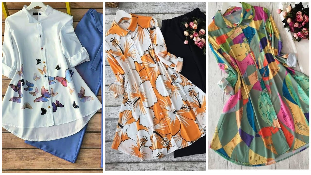 Long Shirt Style for Girls 2022 Girls Shirts Girls Shirt Design 2022/Shirt Collection 2022