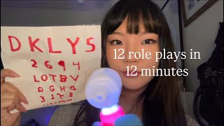 ASMR- 12 Roleplays in 12 minutes