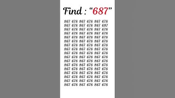 Only 10% of Highly Observational People Can Trace 687 in 5 secs #shorts #brainteaser