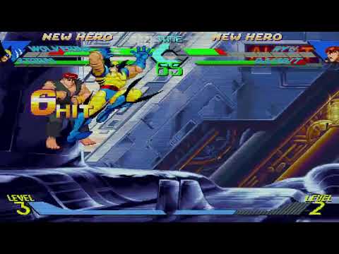 X-Men vs. Street Fighter - Wolverine, Storm vs. Ryu, Gambit