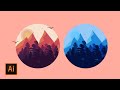 Como crear un Paisaje en Adobe Illustrator