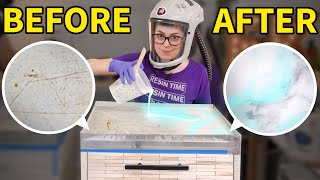 Restoring Furniture with Resin Marble (that glows!)