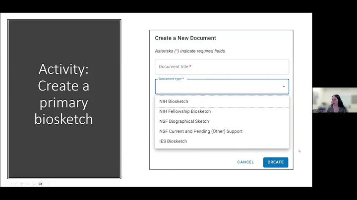 Perfecting your NIH or NSF biosketch: A SciENcv workshop
