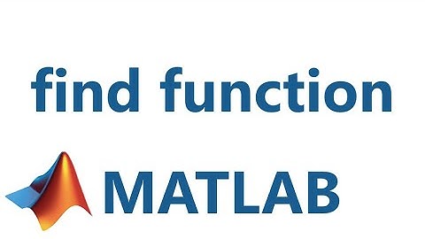 Matlab: find function