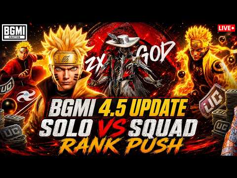 NEW BGMI 4.5 UPDATE😱 SOLO VS SQUAD AGGRESSIVE RANK PUSH #bgmi   #pubg  #bgmilive  #bgmi #scout