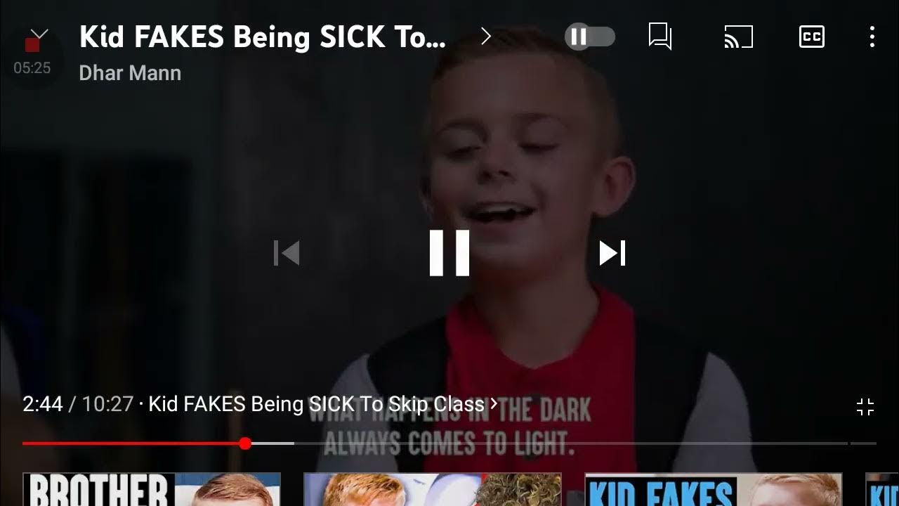 kid fakes being sick to skip class YouTube