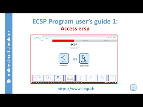 How to access ecsp, a best online circuit simulator: user's guide