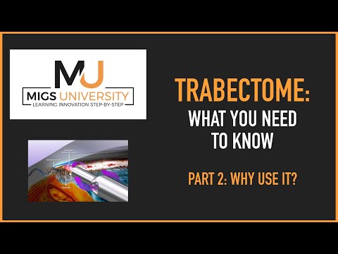 MIGS University Trabectome Glaucoma Video Series 2019- Part 2 Why Use It?