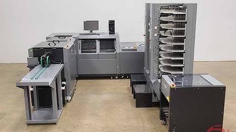 2017 Duplo DBM 20-Bin Booklet Making System w/ Saddle Stitcher, Stacker, and Trimmer - 080823266008A