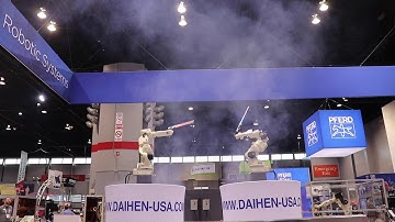 OTC Daihen FabTech Expo - Robotic Welding Systems LightSaber Duel