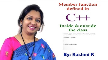 Member function in C++ || Lecture 14 || Member function defined inside & outside the class & program