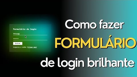 Faça um formulário de login gradiente animado brilhante | HTML CSS