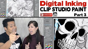 Digital Inking Tutorial Using Clip Studio Paint (Manga Studio) Part 3