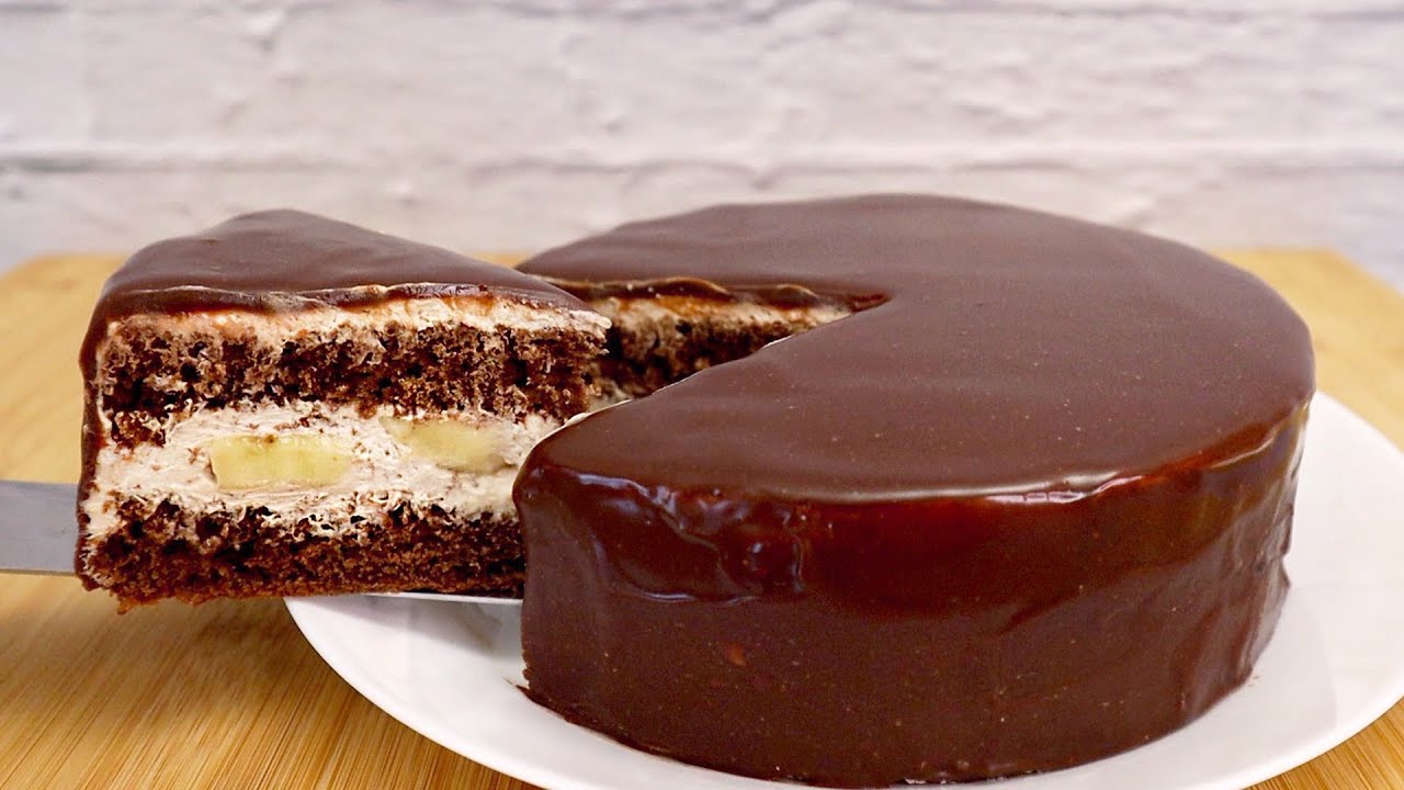 Шоколадный Торт с бананом # 219