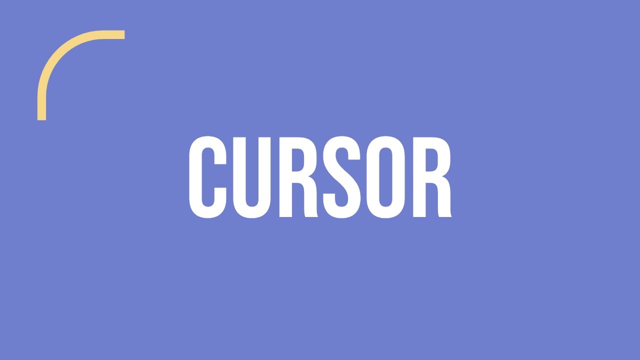What Is a Cursor? | Computer Vocabulary (Plain English) - YouTube