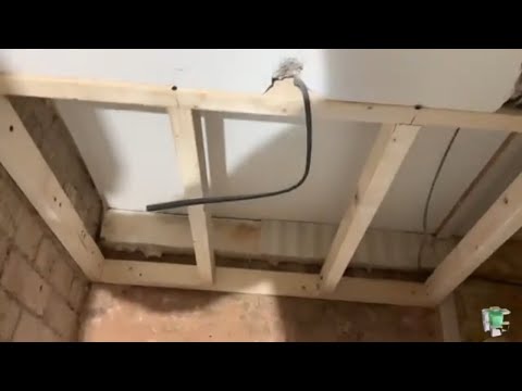 How to do a suspended ceiling, easy steps to do a wood structure, and board it.