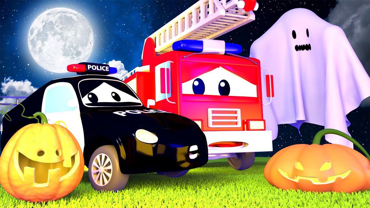 Patroli Mobil 🚓 🚒 Kota Mobil  🎃 HALLOWEEN Khusus 🎃   - Truk kartun untuk anak-anak
