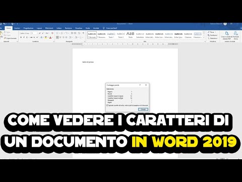 Come vedere i caratteri di un documento su Word 2019