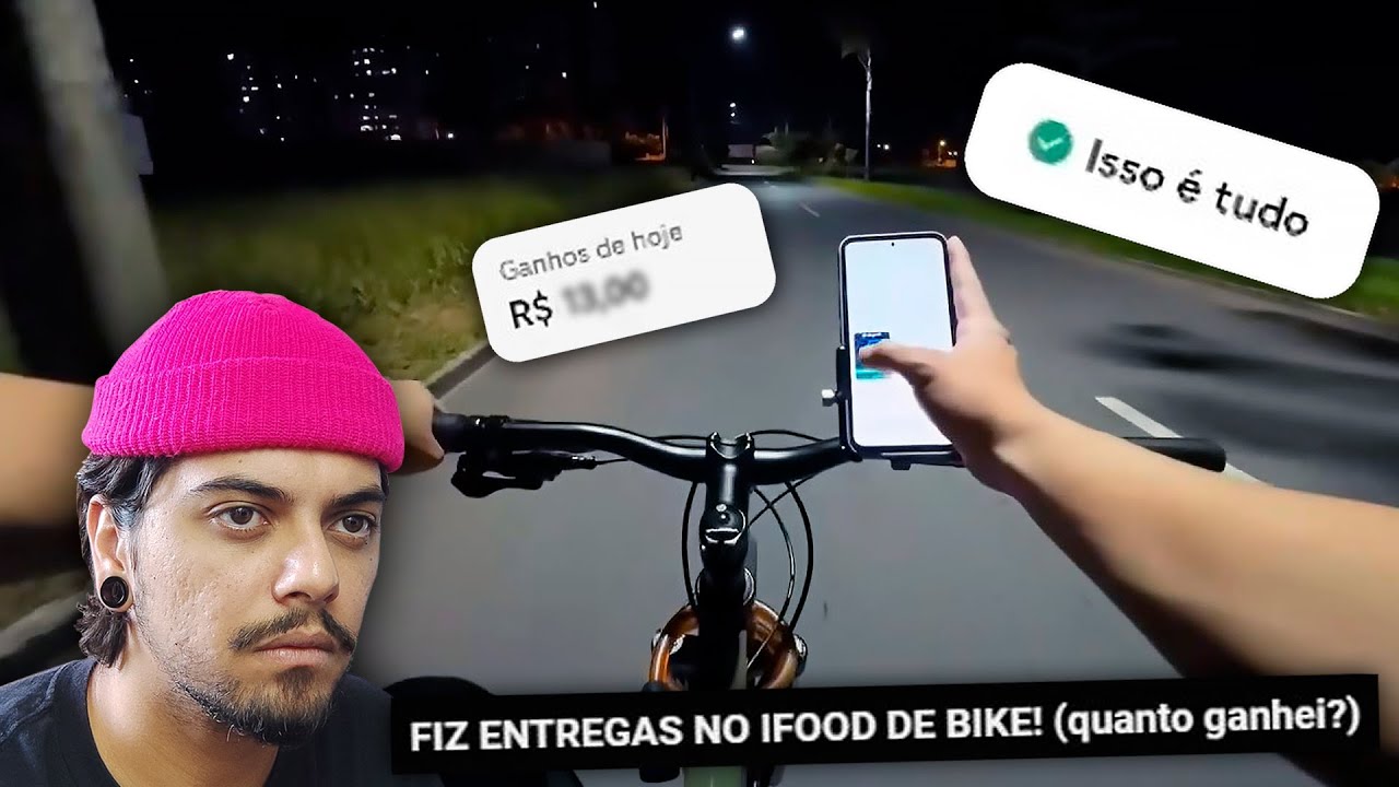 Entregando de bike no Ifood