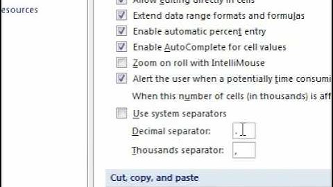 How to change the separator for thousands and decimals in Excel